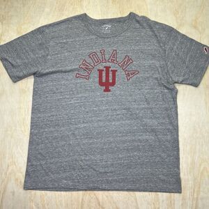 NWOT Indiana Hoosiers League 91 Brand Collegiate Wear Gray 2XL Short Sleeve Top